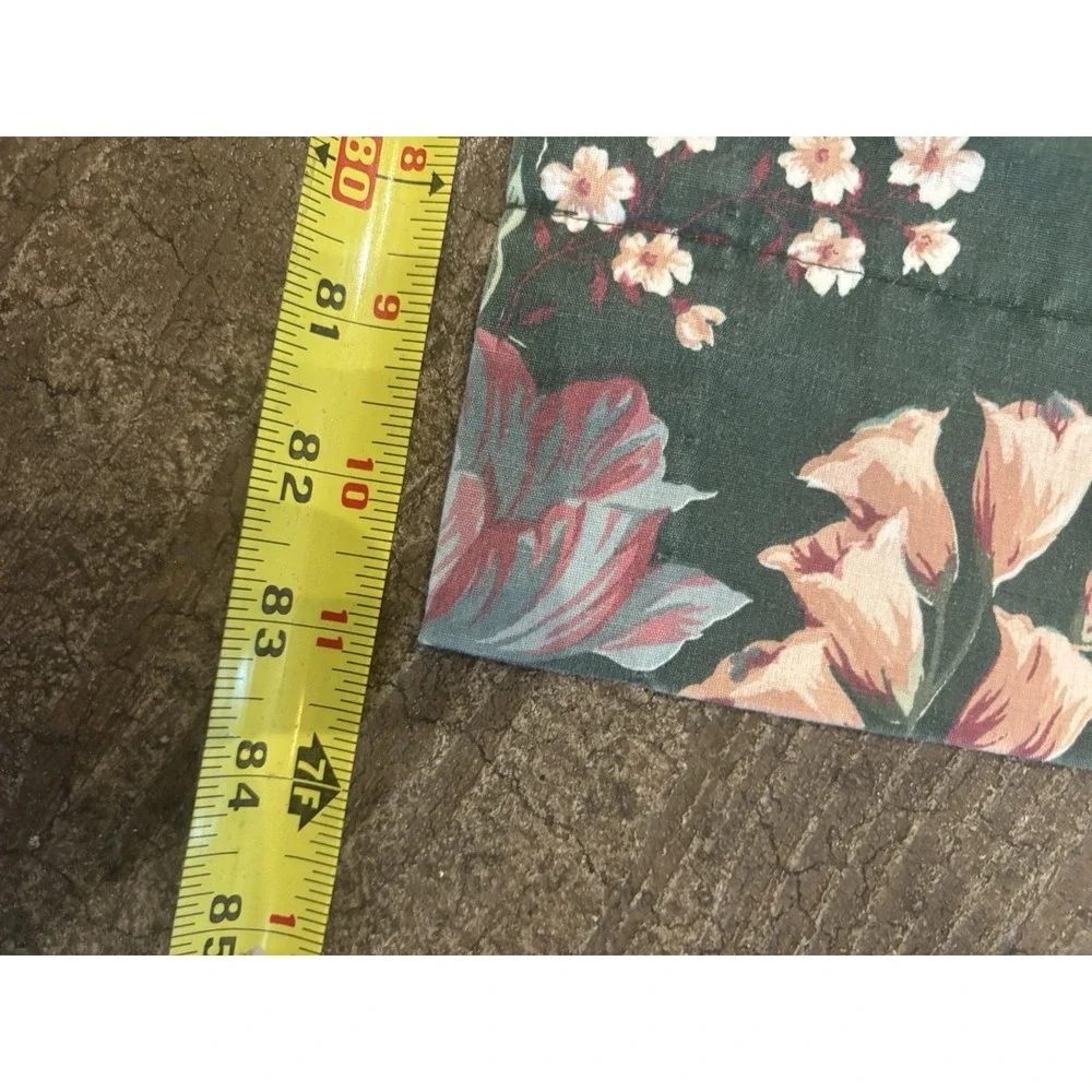 Vintage Croscill Granada Curtain Panels X 2 Floral Cottage Shabby Chic 84x39